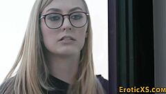 blonde teen babe's pussy fingered and rubbed hard