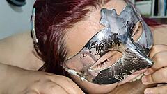 her mouth craves my cock rubbing teasing face and deep throating sloppy