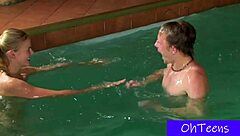 pool party turns wild with lileika zdenka marushek gavrushek and volo first time fun