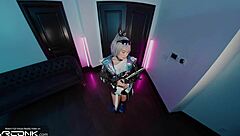 check out this asian silver wolf cosplay parody suckin deep n fuckin hard doggystyle in vr honkai star rail