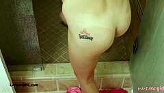 Shy teen 18+ blonde hops in shower 😏 casting daddy interview vibes