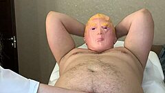 donald t gets his cock waxed intimate by sexy nurse milf in latex gloves n uniform