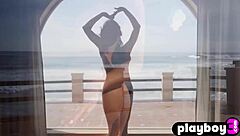 stunning milf angel constance strips slow revealing perfect small tits and naked curves