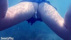 Underwater Creampie While Swimming After Cumming Inside Wet Pussy