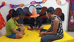 eating beautiful cunning witch pussy halloween