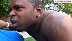 diamond star and chyanne jacobs crave two big black cocks for outdoor foursome