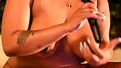 Barefoot Tits Orgasm from Big Black Cock Poolside Barefoot Toys