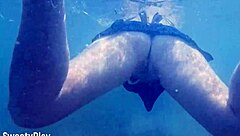 Underwater Creampie While Swimming After Cumming Inside Wet Pussy