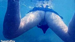 Underwater Creampie While Swimming After Cumming Inside Wet Pussy