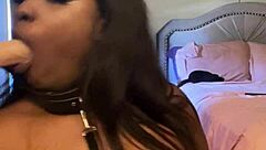 fuck yes submissive ebony lexo butterfly sucks spits on that huge black cock!