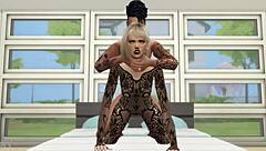 Young Lingerie Girl in Stockings Bent Over for Brutal Hardcore Doggystyle Pounding During Sims 4 Game