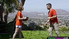 hey teens 18 plus learn baseball from stepdad then family orgy hits