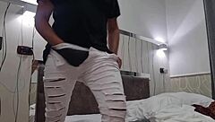 big cock unloads thick cum closeup with long jerkoff and dirty talk as guy shows rock hard dick at piano