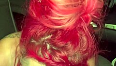 i take this redhead hooker bareback deep in her car then fill her pussy with cum