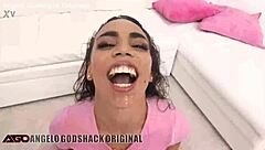 First Time Dap! Violeta Grey's Ass Gaped by 5 Guys Creampie!