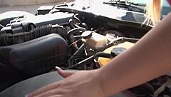 This big blonde with long hair hangs with her black guy