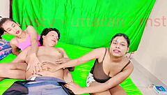 two petite teens uttaran20 sisty and sexmst share cock riding bent over to orgasm