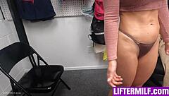 police officer fucks liftermilf's big tits ass in garage deal for secret