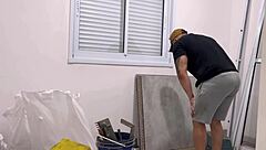 wanna watch me lick this big titted brunette's wet pussy then fuck her deep with my monster cock in the bedroom?