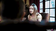 a religious family surrenders to hidden desires in taboo threesome