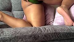 wanna see this latina shove cucumber deep in her wet pussy?