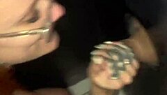 Me and my redhead friend suck gloryhole cocks at swing house while cuck films