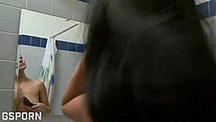Hot Czech Brunette Milf Showers with Hairy Pussy Masturbation