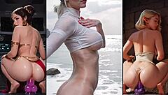 Cum hard to this oiled pregnant beauty's slow worship dance