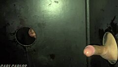 Me and my redhead friend suck gloryhole cocks at swing house while cuck films