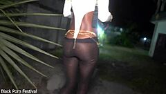 Isn't this skinny african beauty perfect for standing fuck after weekend holiday hookup?