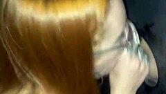 Me and my redhead friend suck gloryhole cocks at swing house while cuck films