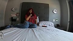 condom slipped off during raw fuck but don't cum inside girlfriend's tight pussy please