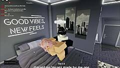 whoa fucking this cute catgirl doggystyle in roblox condo feels wild bent over blowjob action