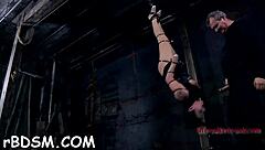 Bound Horny European Slut Gets Rough Pussy Fucked and Sucked Hardcore