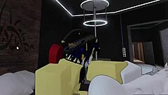 found furry babe with big ass and cock in roblox condo fucking hard