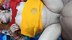 Daughter-in-law bursts into father-in-law's bedroom for dirty hindi talk fuck fest