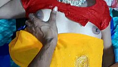 Daughter-in-law bursts into father-in-law's bedroom for dirty hindi talk fuck fest