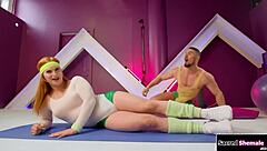 tgirl evie, your oiled ass begs for bareback workout pounding!