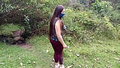 amateur stepmom flashes stepson in forest lets him grope huge tits ass and pussy