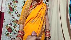 Daughter-in-law bursts into father-in-law's bedroom for dirty hindi talk fuck fest