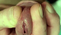 petite guy strokes cock quickly in solo handjob session