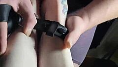 skinny bound feet fucked to cumshot