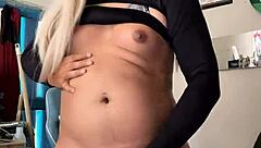 Rica Transexual Milks Herself In Tight Sportswear