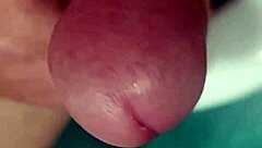 petite guy strokes cock quickly in solo handjob session