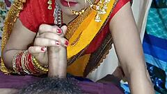 Daughter-in-law bursts into father-in-law's bedroom for dirty hindi talk fuck fest