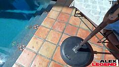 kinky milf shay sights loves raw outdoor poolside pounding with big cock