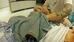 colombian stepmom rewards tattooed son's billion xvideos views with homemade blowjob closeup