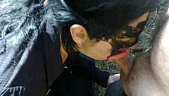 Chubby Indian milf slave sucks cumshot facial on fat cunt!