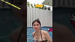 ana jalandoni's bikini downblouse flashes her filipina tits accidentally uh