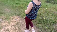 amateur stepmom flashes stepson in forest lets him grope huge tits ass and pussy